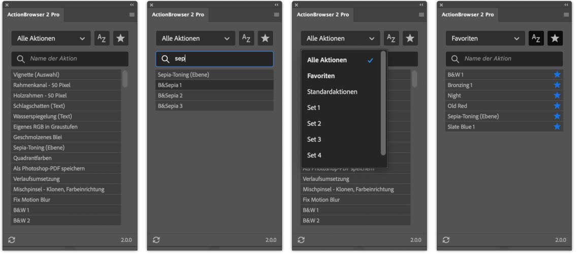 ActionBrowser 2 – Photoshop-Plug-in für Aktionen-Workflow